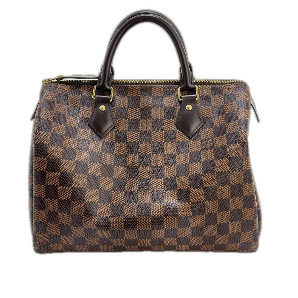Louis Vuitton Speedy Brown Damier Canvas Handbag Brown